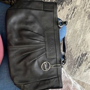 Coach black shoulder/tote bag.